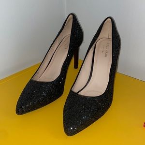 Cole haan black sparkle Heels size 7.5